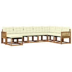 vidaXL Outdoor-Sofagarnitur 8 pcs Natur und Creme