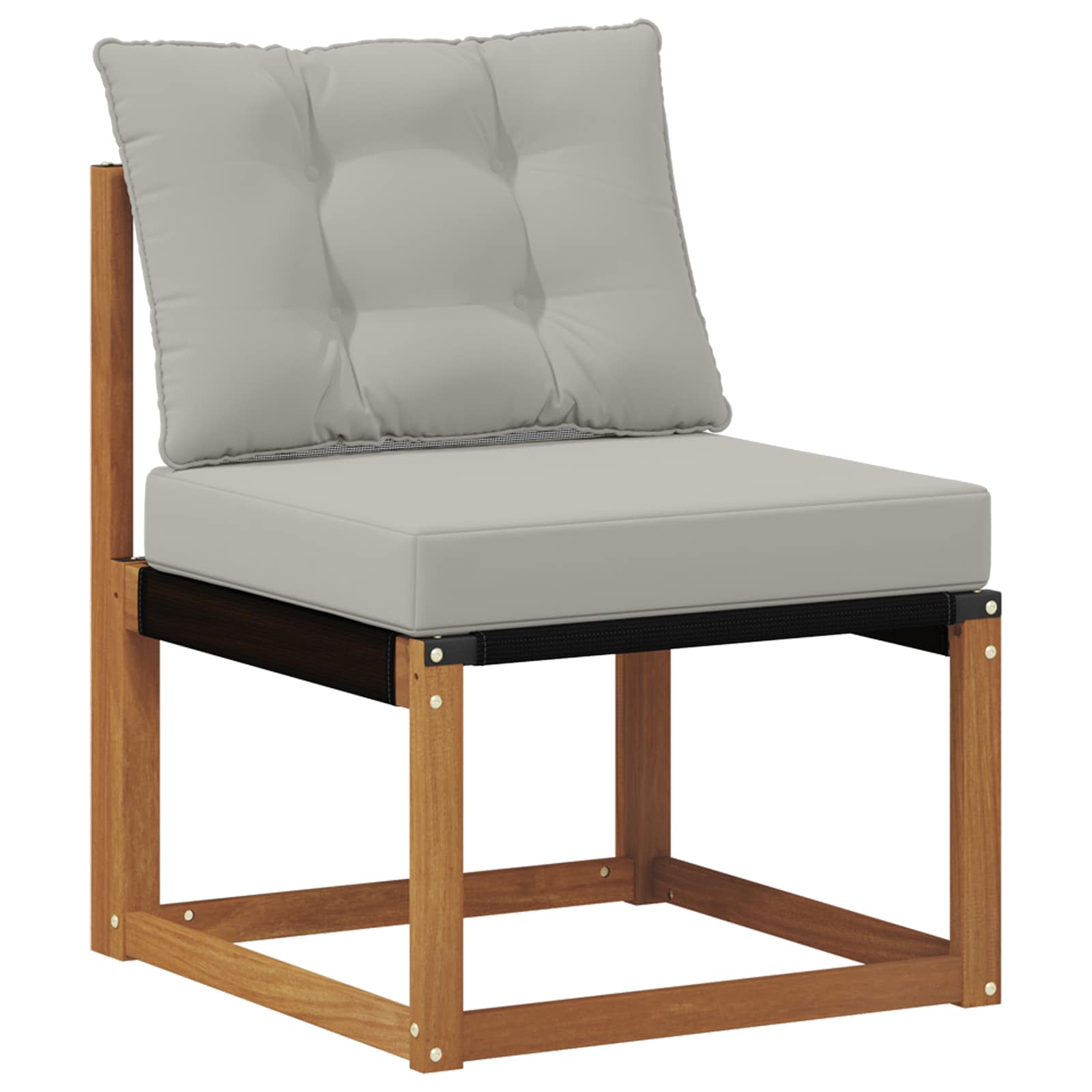 vidaXL Outdoor-Sofagarnitur 9 pcs Natürlich und Hellgrau