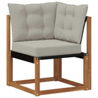 vidaXL Outdoor-Sofagarnitur 9 pcs Natürlich und Hellgrau