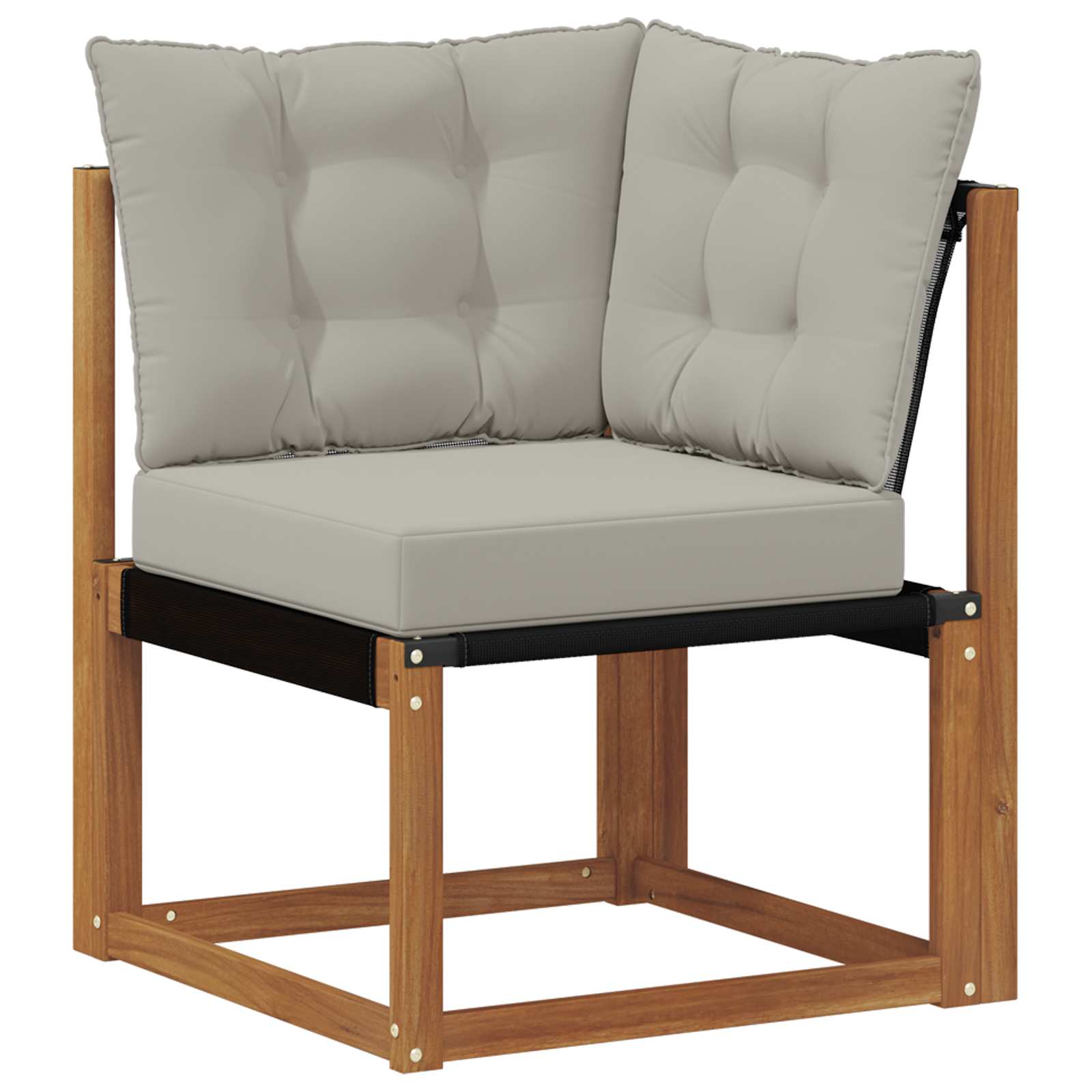 vidaXL Outdoor-Sofagarnitur 7 pcs Natürlich und Hellgrau