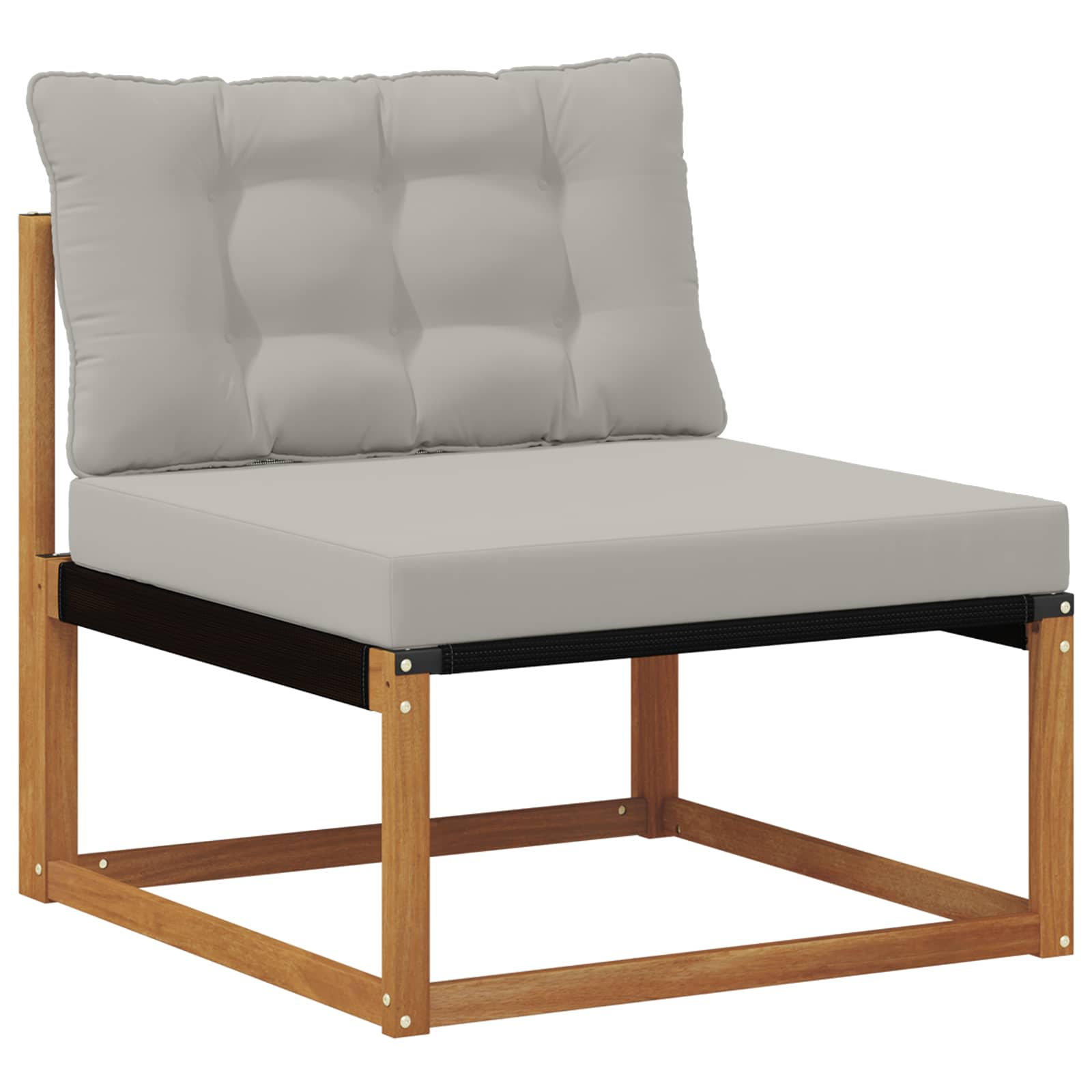 vidaXL Outdoor-Sofagarnitur 9 pcs Natürlich und Hellgrau