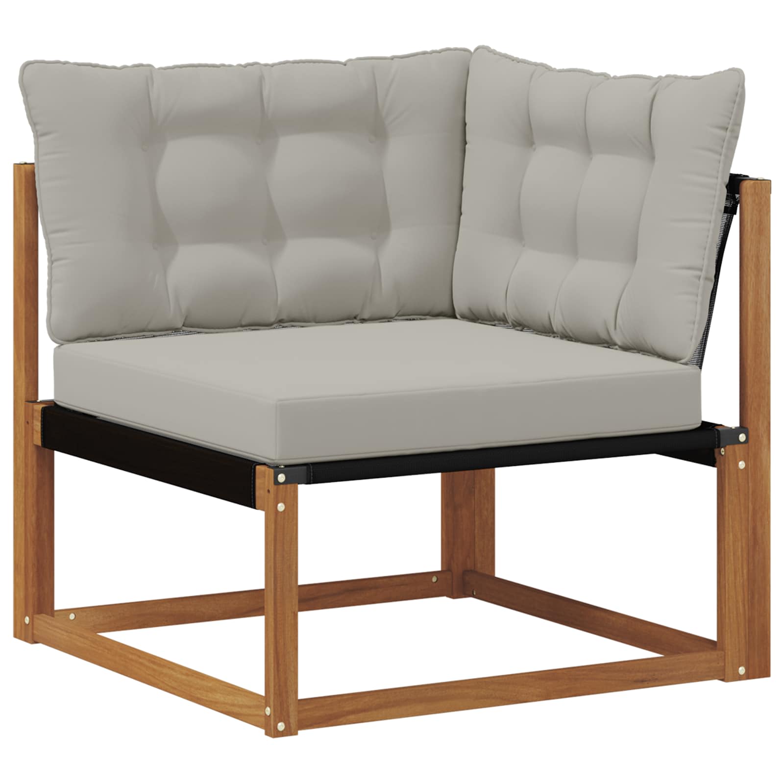 vidaXL Outdoor-Sofagarnitur mit Kissen 10 pcs Natürlich und Hellgrau