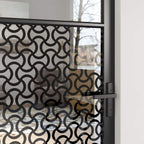 vidaXL Glastür Schwarz 76 x 3,5 x 201,5 cm Aluminium
