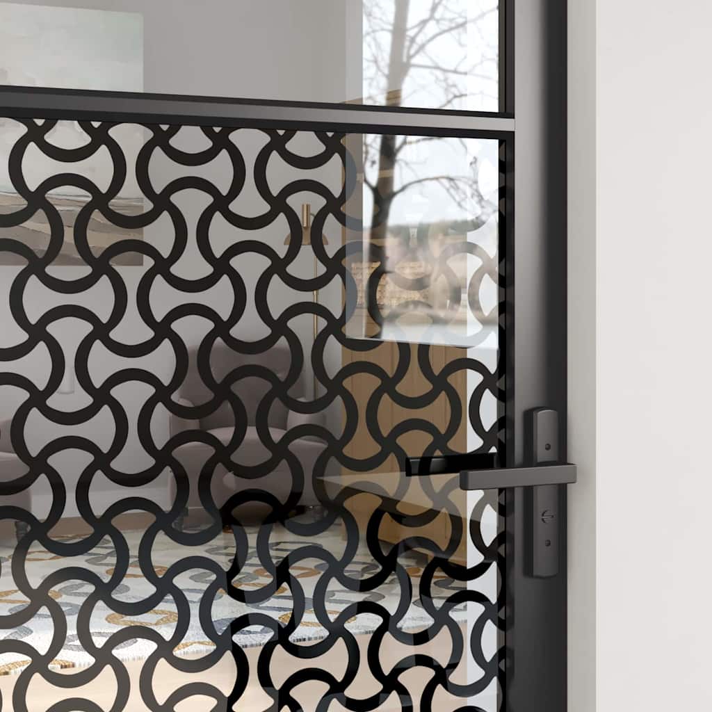 vidaXL Glastür Schwarz 76 x 3,5 x 201,5 cm Aluminium