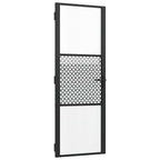 vidaXL Glastür Schwarz 76 x 3,5 x 201,5 cm Aluminium