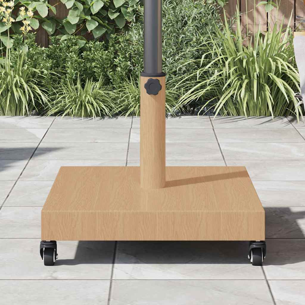 vidaXL Sonnenschirmständer Helles Holz 45 x 45 x 31,5 cm
