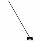 vidaXL Gartenrechen Schwarz 45 x 25 x 200 cm Pulverbeschichteter Stahl