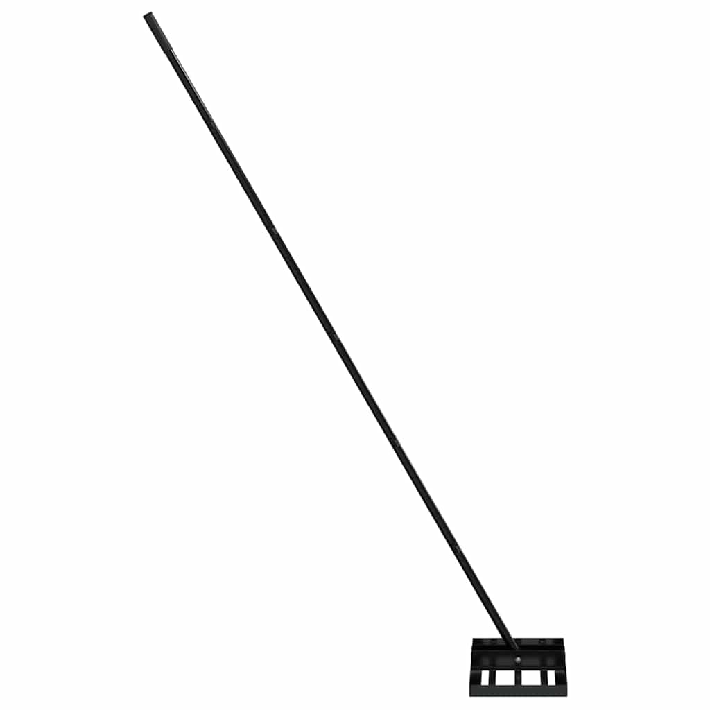 vidaXL Gartenrechen Schwarz 45 x 25 x 200 cm Pulverbeschichteter Stahl
