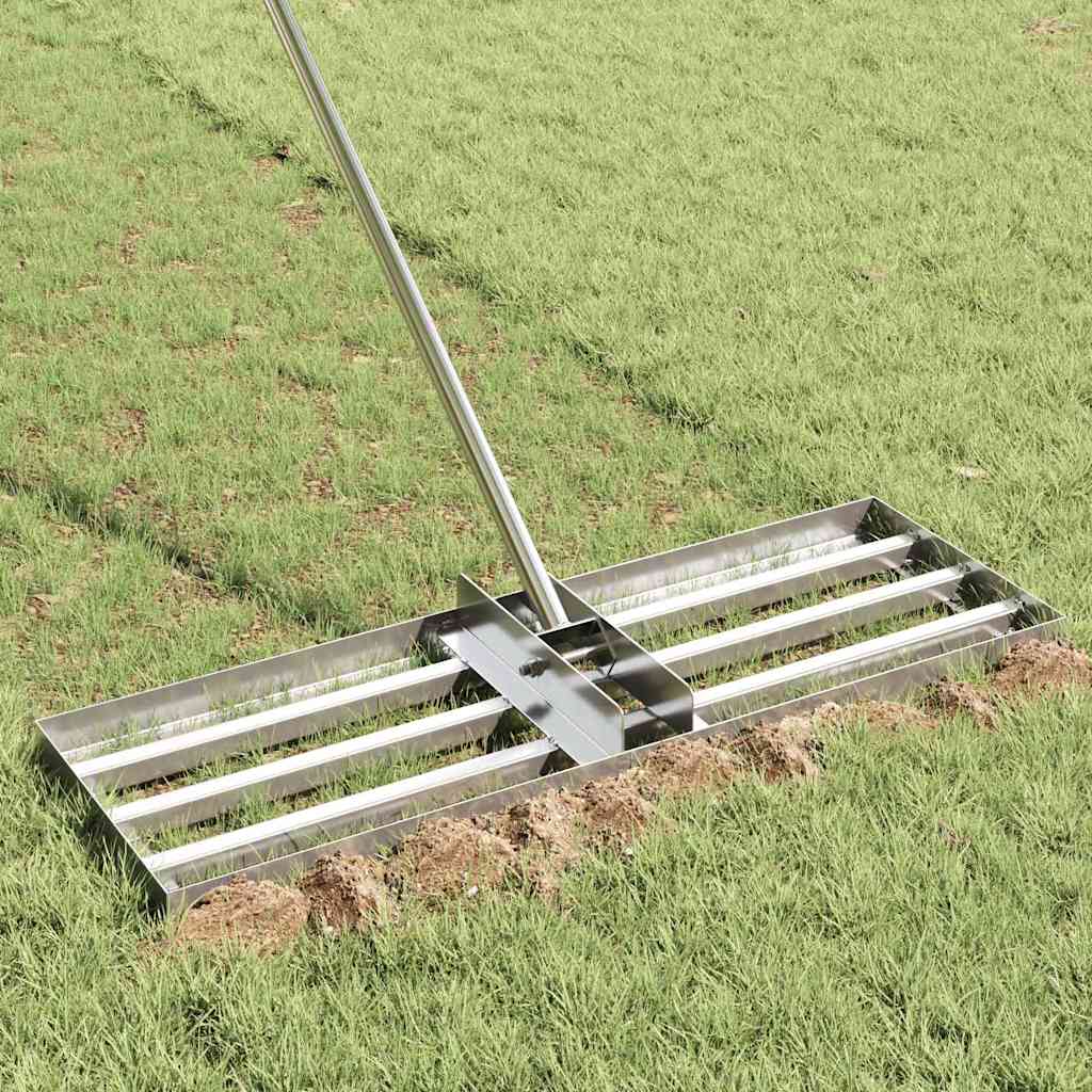 vidaXL Ersatzkopf für Gartenrechen Silber 75 x 25 x 6 cm Edelstahl