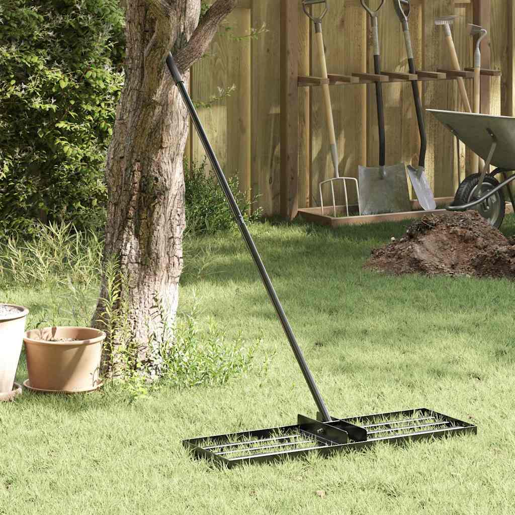 vidaXL Ersatzkopf für Gartenrechen Schwarz Pulverbeschichteter Stahl
