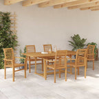 vidaXL Garten Essgruppe 7 pcs Braun Massivholz Teak