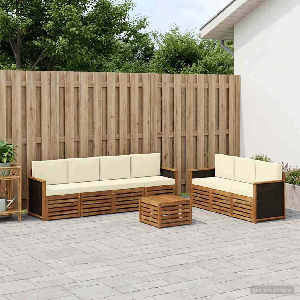 vidaXL Sofagarnituren mit Kissen 8 pcs Massivholz Akazie