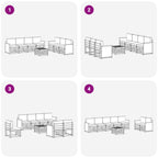 vidaXL Sofagarnituren mit Kissen 8 pcs Massivholz Akazie