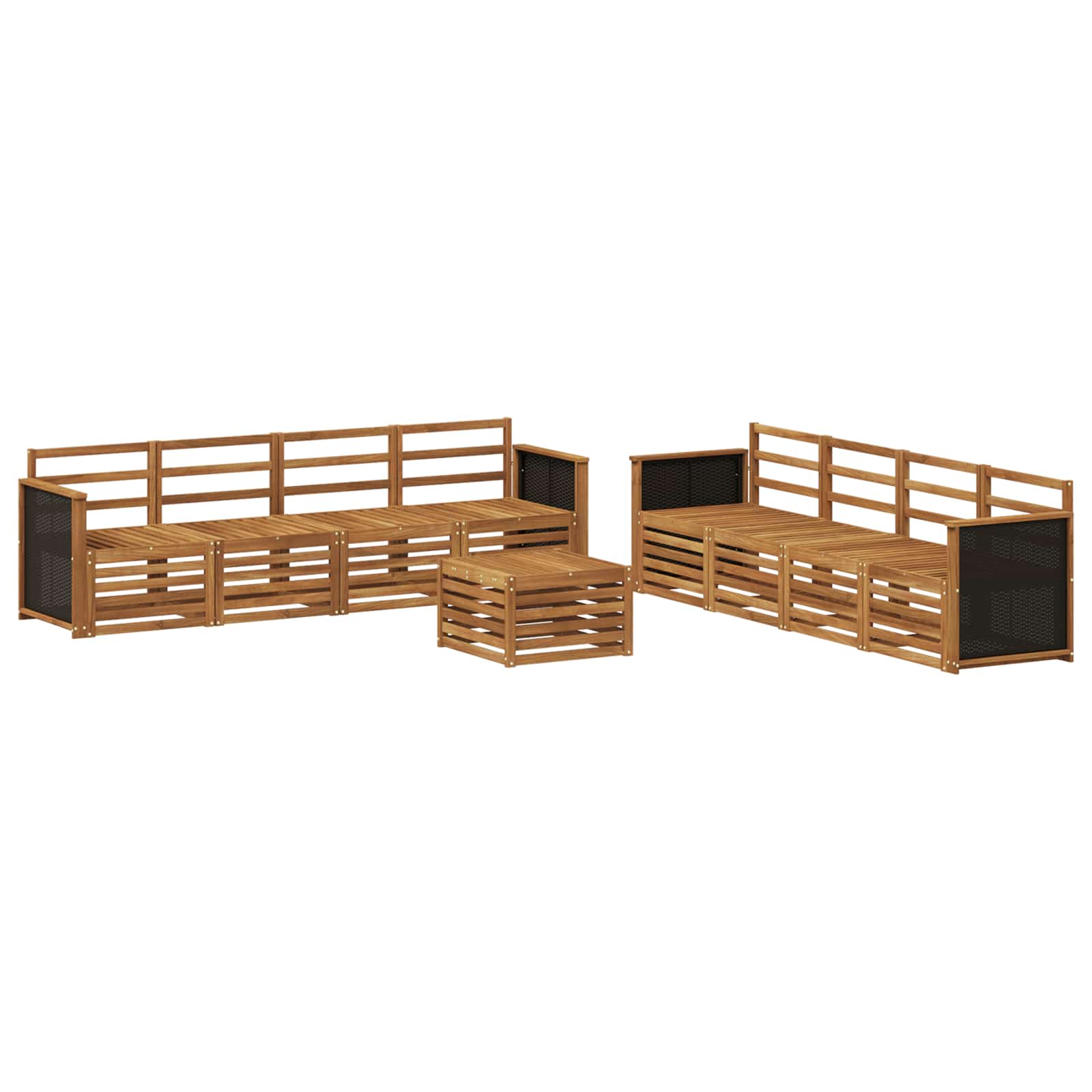 vidaXL Sofagarnituren 9 pcs Massivholz Akazie
