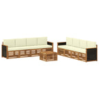 vidaXL Sofagarnituren mit Kissen 9 pcs Massivholz Akazie