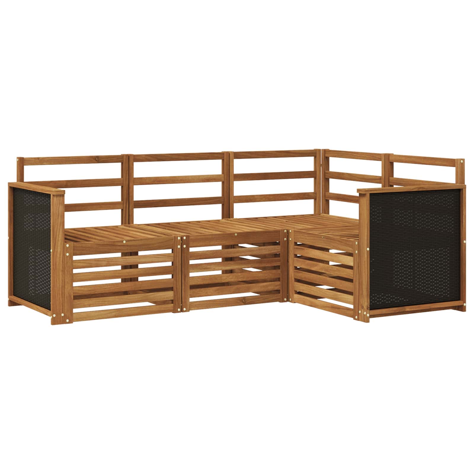 vidaXL Sofagarnituren 4 pcs Massivholz Akazie