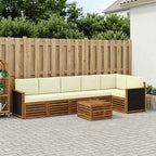 vidaXL Ecksofa Set mit Kissen 6 pcs Natur und Creme
