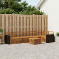 vidaXL Ecksofa Set 7 pcs Natur Massivholz Akazie