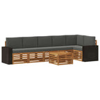 vidaXL Ecksofa Set 7 pcs Natur und Anthrazit Massivholz Akazie