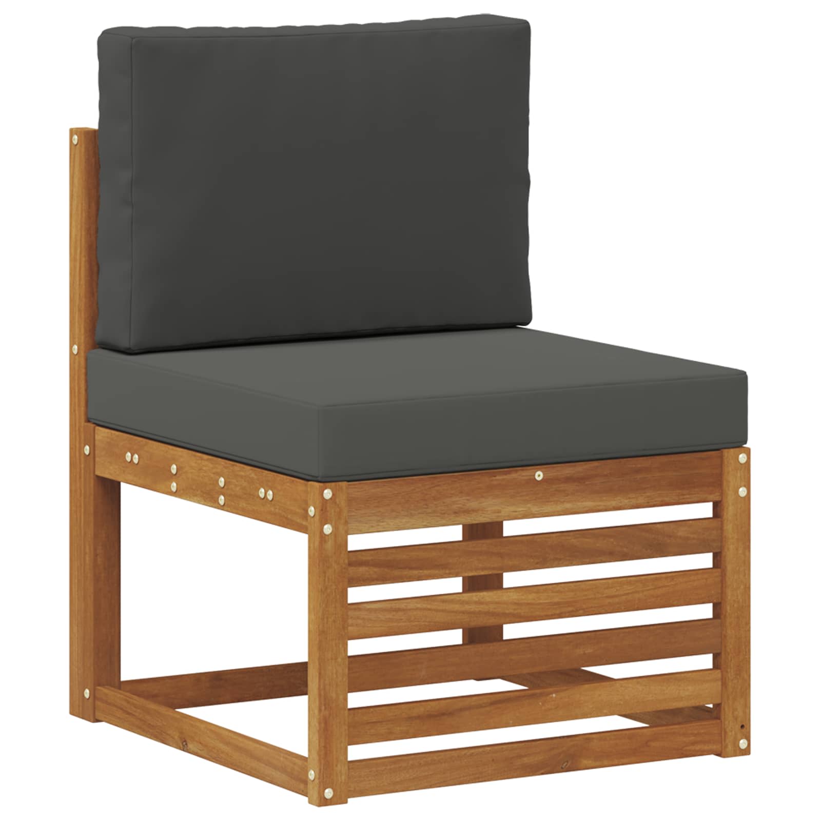 vidaXL Ecksofa Set 7 pcs Natur und Anthrazit Massivholz Akazie