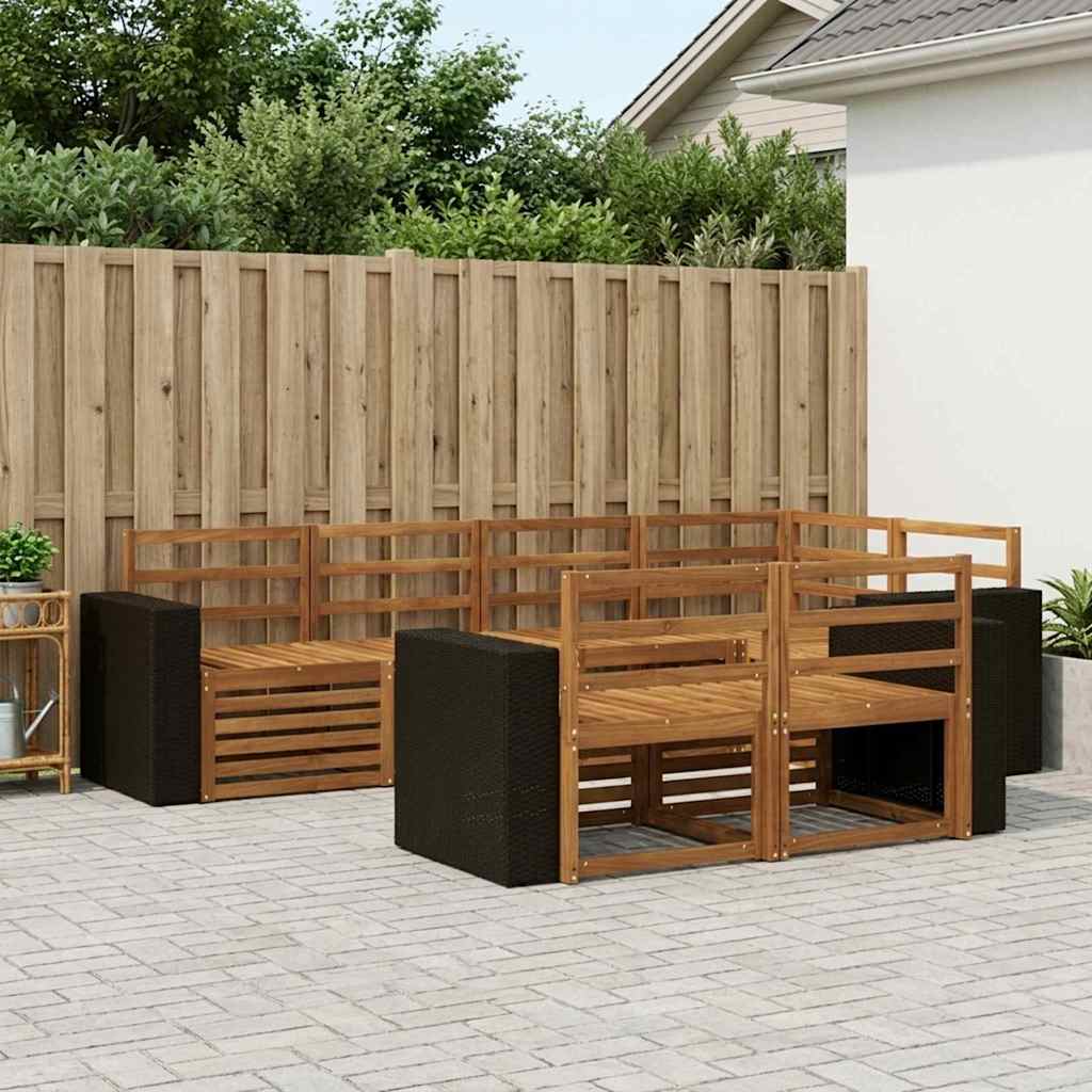 vidaXL Ecksofa Set 7 pcs Natur