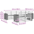 vidaXL Ecksofa Set 7 pcs Natur
