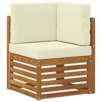 vidaXL Ecksofa Set mit Kissen 7 pcs Natur und Creme