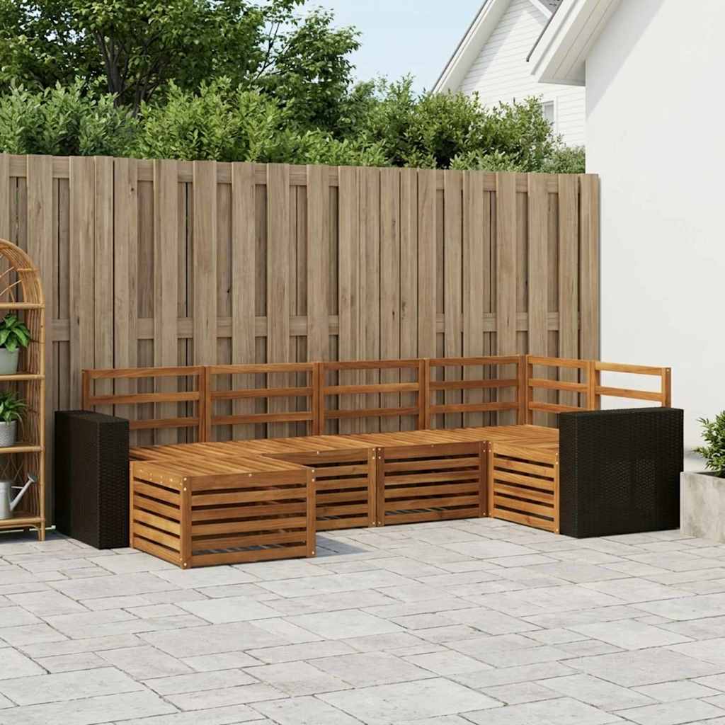vidaXL Ecksofa Set 6 pcs Natur