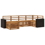 vidaXL Ecksofa Set 6 pcs Natur