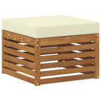 vidaXL Sofagarnituren 6 pcs Natur und Creme Massivholz Akazie