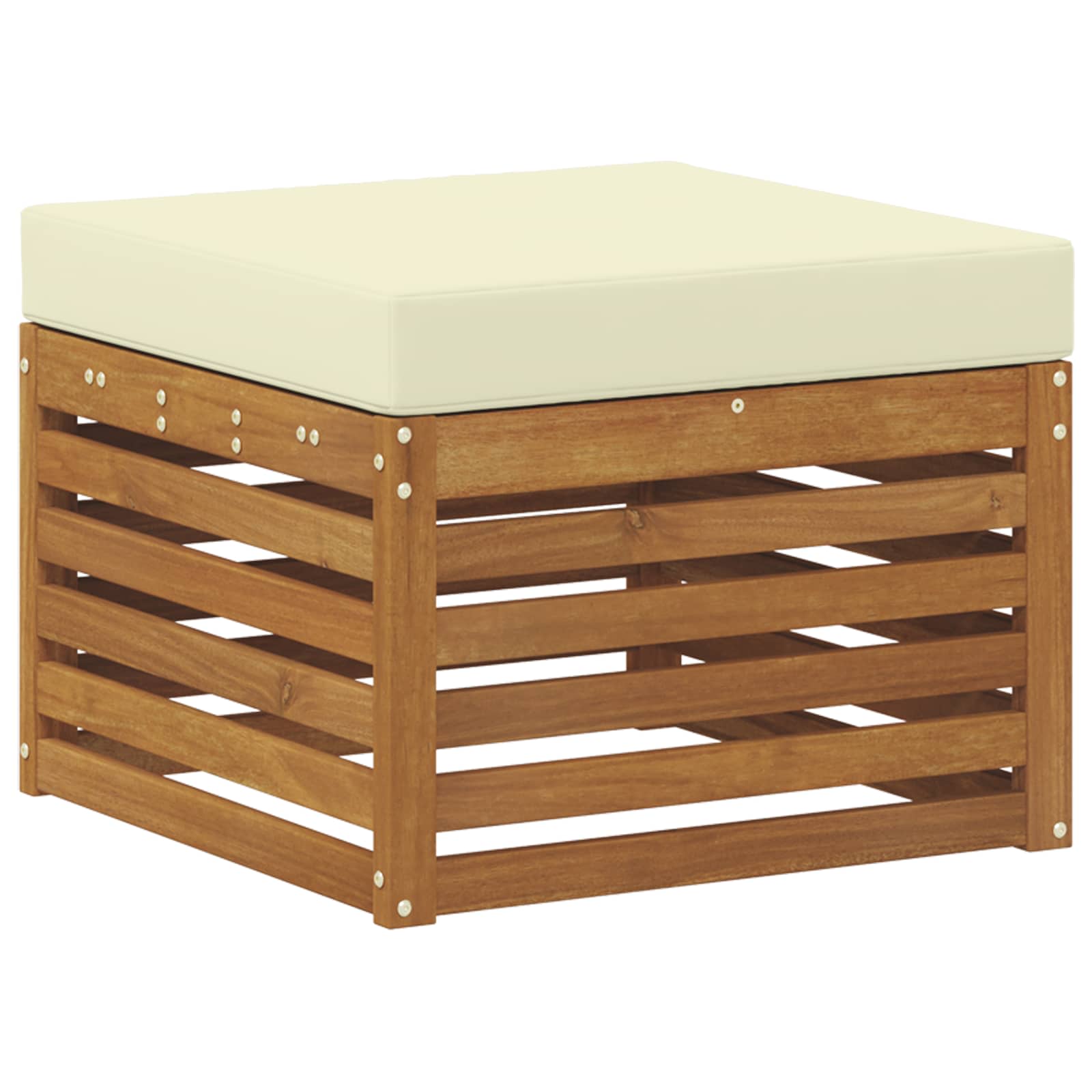 vidaXL Sofagarnituren 6 pcs Natur und Creme Massivholz Akazie