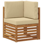 vidaXL Outdoor-Sofagarnitur mit Kissen 6 pcs Natur