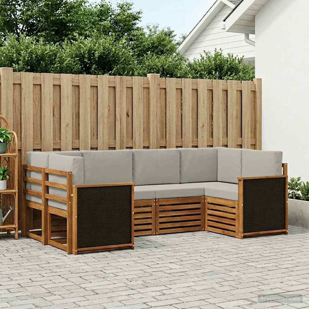 vidaXL Ecksofa Set mit Kissen 5 pcs