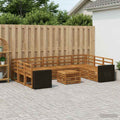 vidaXL Sofagarnituren 10 pcs Massivholz Akazie