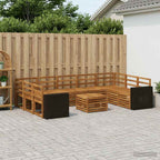 vidaXL Sofagarnituren 10 pcs Massivholz Akazie
