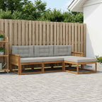 vidaXL Outdoor-Sofagarnitur 4 pcs Natur und Hellgrau