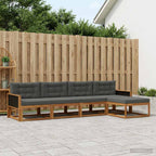 vidaXL Outdoor-Sofagarnitur 5 pcs Natur und Anthrazit