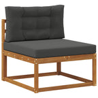 vidaXL Outdoor-Sofagarnitur 5 pcs Natur und Anthrazit
