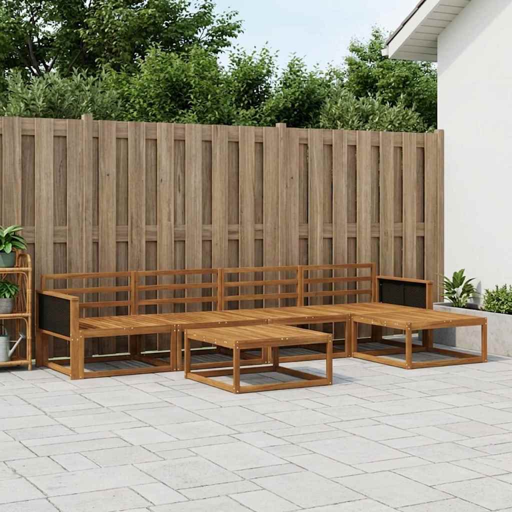 vidaXL Outdoor-Sofagarnitur 6 pcs Natur Massivholz Akazie
