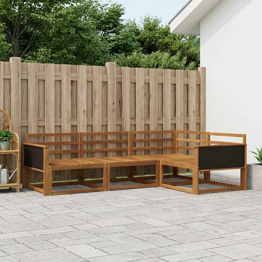 vidaXL Outdoor-Sofagarnitur 4 pcs Natur Massivholz Akazie
