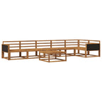 vidaXL Outdoor-Sofagarnitur 7 pcs Natur Massivholz Akazie