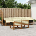 vidaXL Outdoor-Sofagarnitur 8 pcs Natur und Creme