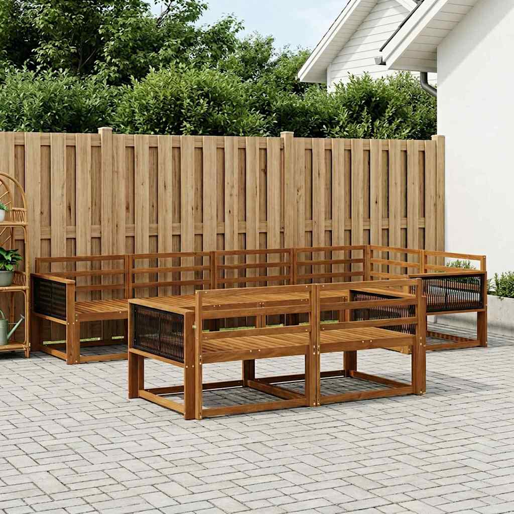 vidaXL Outdoor-Sofagarnitur 8 pcs Natur Massivholz Akazie