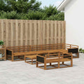 vidaXL Outdoor-Sofagarnitur 9 pcs Natur Massivholz Akazie
