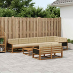vidaXL Outdoor-Sofagarnitur 9 pcs Natur und Beige