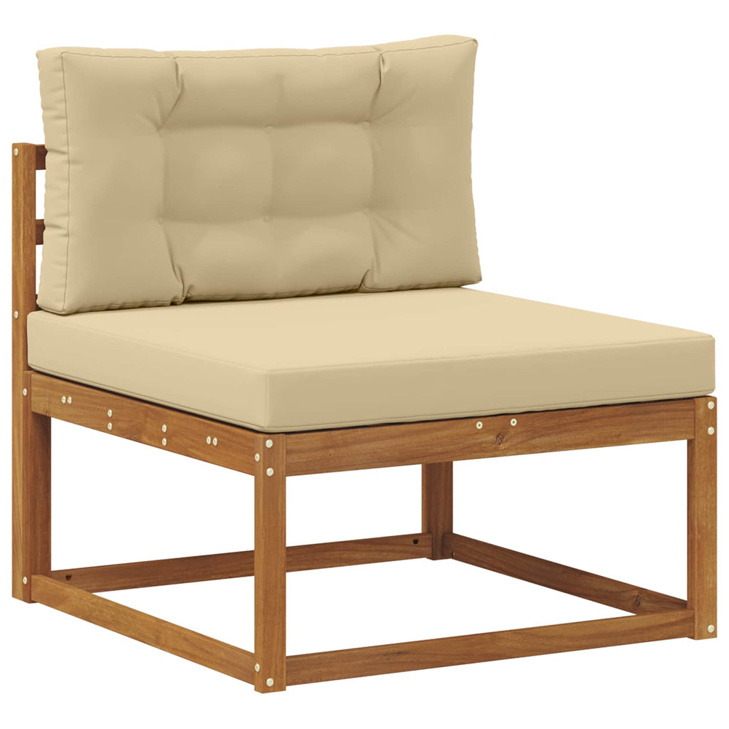 vidaXL Outdoor-Sofagarnitur 9 pcs Natur und Beige