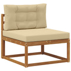 vidaXL Outdoor-Sofagarnitur 9 pcs Natur und Beige