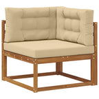 vidaXL Outdoor-Sofagarnitur 9 pcs Natur und Beige