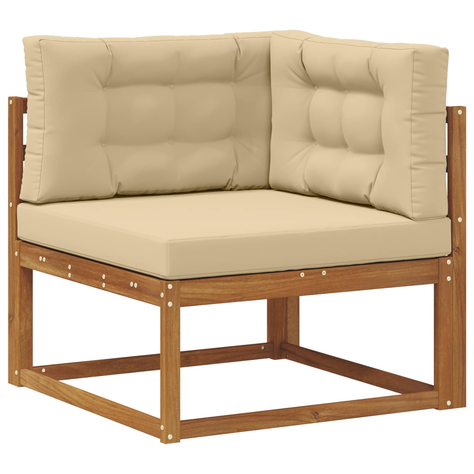 vidaXL Outdoor-Sofagarnitur 9 pcs Natur und Beige