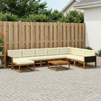 vidaXL Outdoor-Sofagarnitur mit Kissen 9 pcs Massivholz Akazie